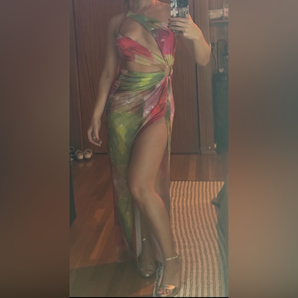 Asymmetrical Multicolor Dress
